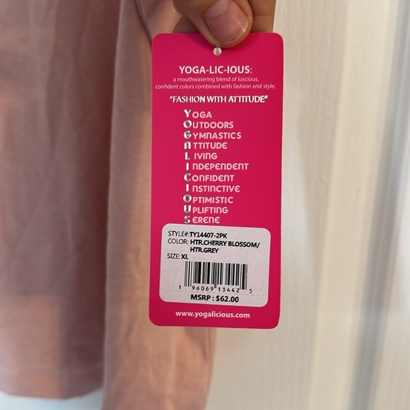 🆕 Yogalicious Pink Tank NWT XL - Picture 2 of 2